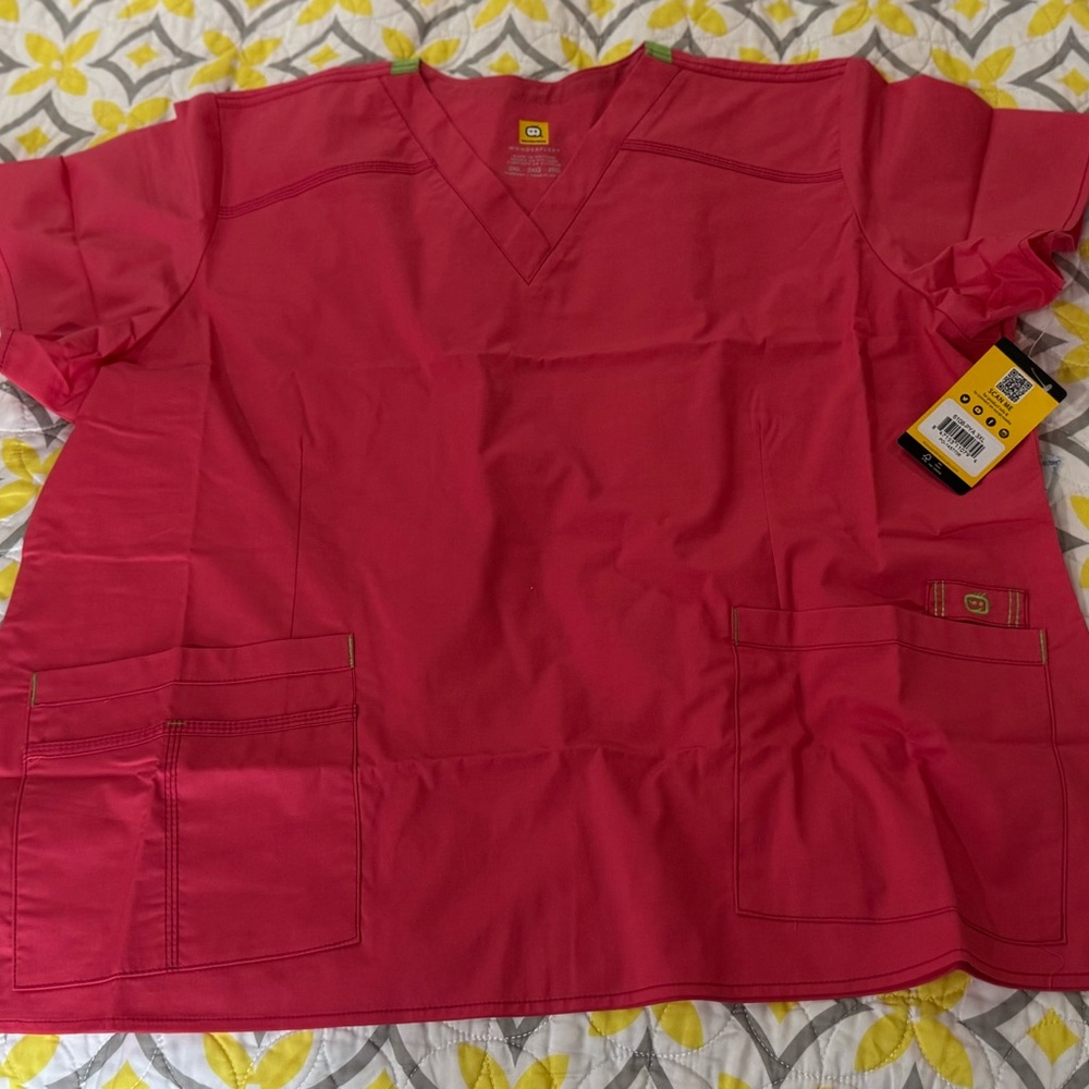 WonderWink Coral Pink Scrub 2pc Set